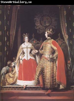 Sir Edwin Landseer Queen Victoria and Prince Albert at the Bal Costume of 12 May 1842 (mk25)